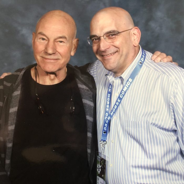 Patrick Stewart and Barry.